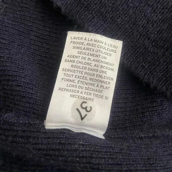 Hinge Women’s Wool Blend Blue Grey Knit Pullover Sweater Size S Cozycore - Picture 11 of 11